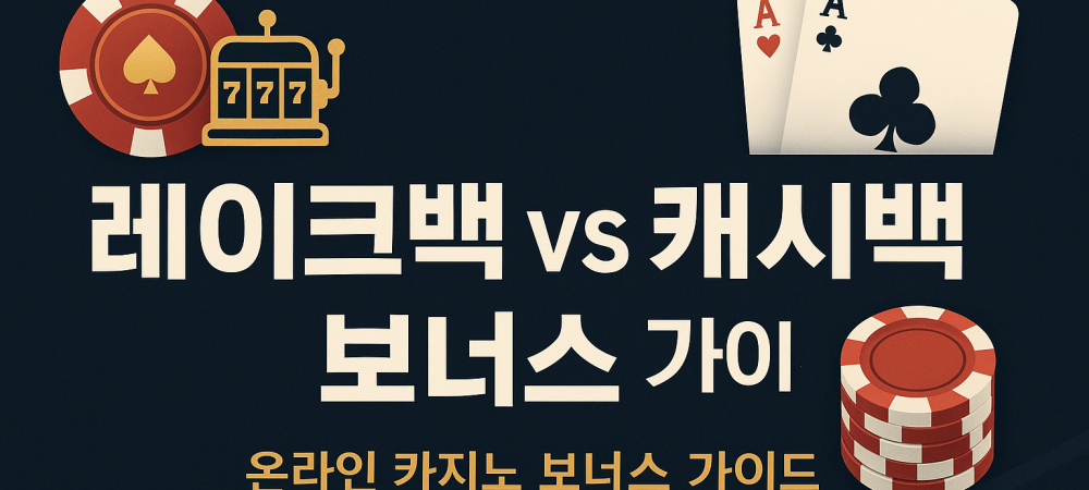 레이크백 vs 캐시백 보너스 차이점